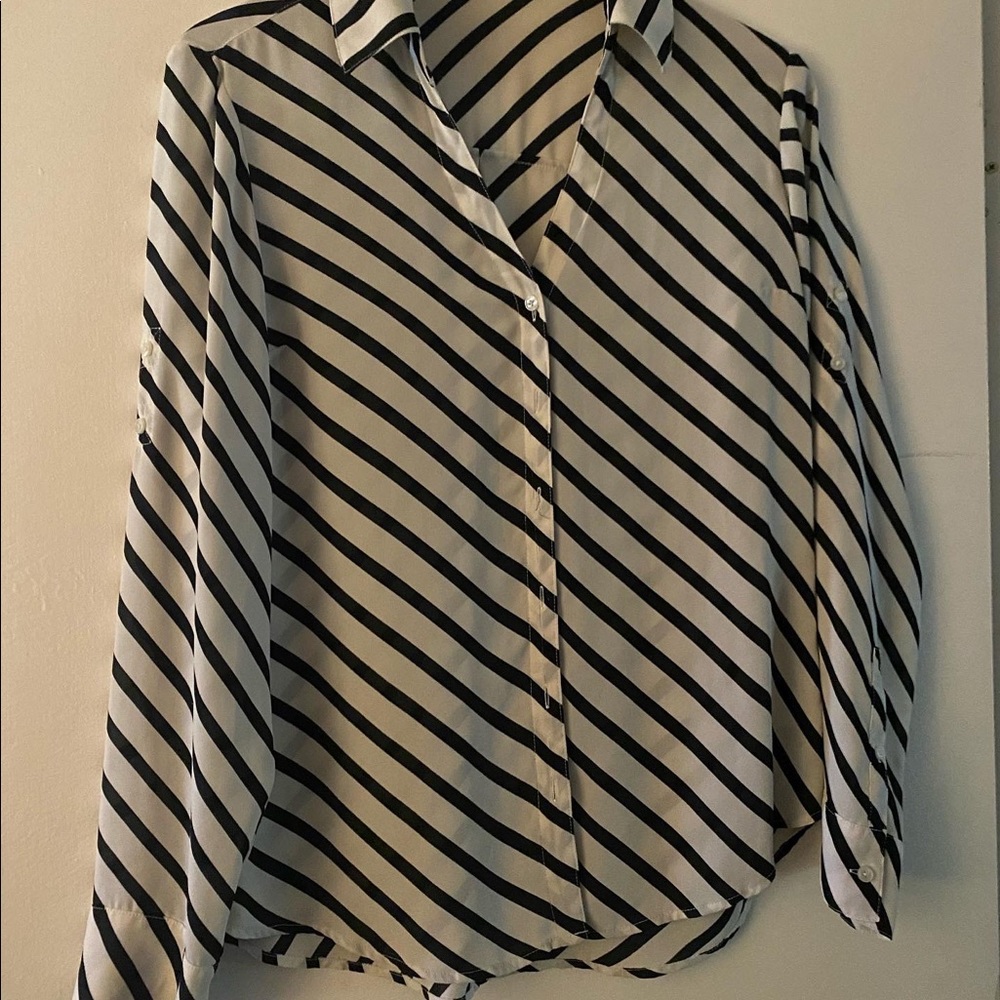 Black and white blouse